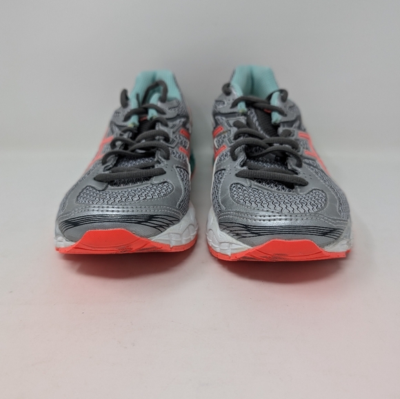 Women's athletic sneakers, size 8 from Asics. Silver, coral and teal - Picture 6 of 9